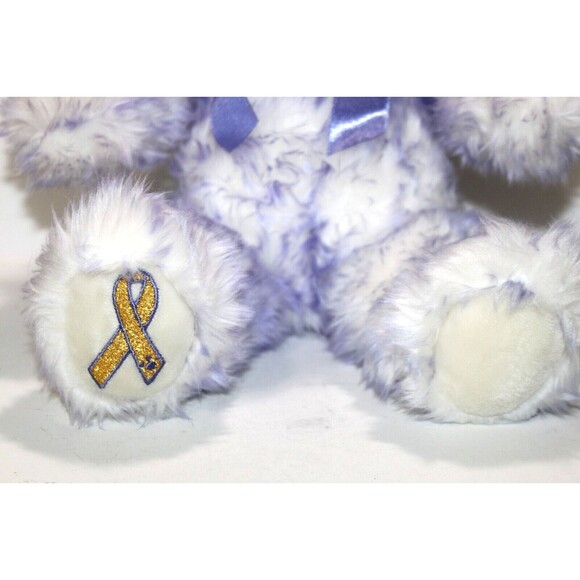 Build A Bear Nikki's Purple Ribbon Cancer Awareness Stuffed Animal Plush Bear - Picture 3 of 9